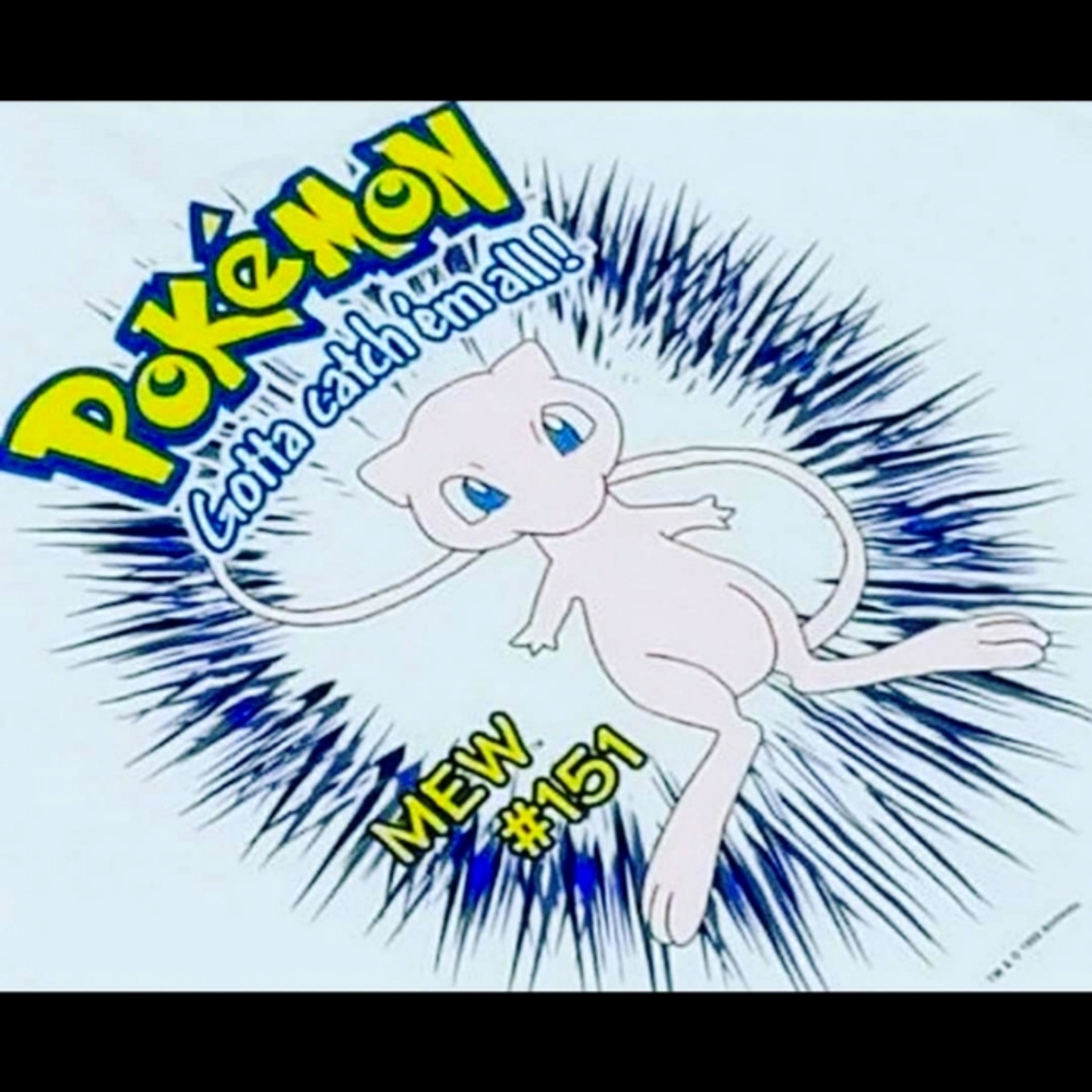 EUC NM VTG Vintage 1999 Pokemon Mew 151 Shirt Tee